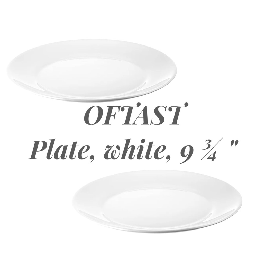 2 OFTAST White Plates 9 ¾ "